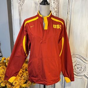 Nike Red and Yellow USC Pullover Windbreaker Jacket